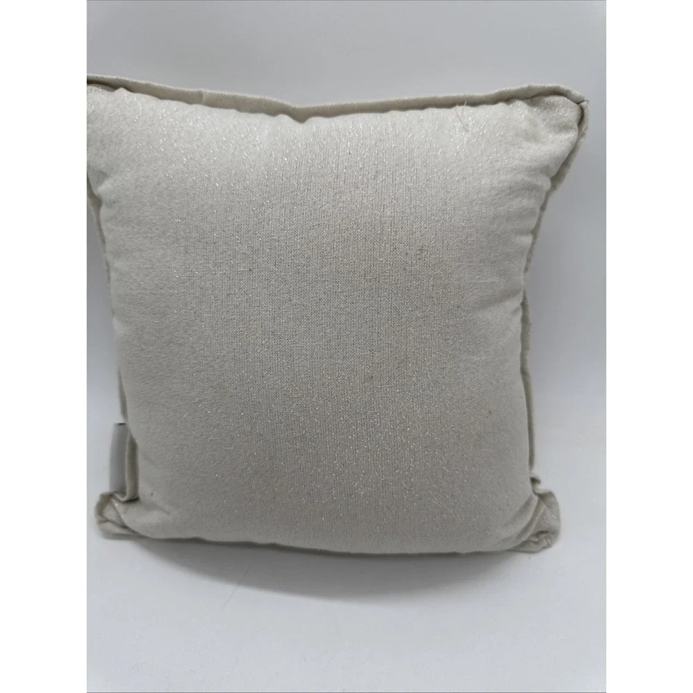 Beaded Sequin Pillow Floral Shamrocks One Square 11